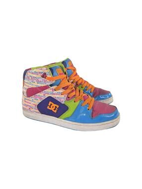 DC Shoes Rebound High Top skateboard shoes US 9 Womens multicolor Y2K Sneakers
